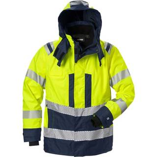 Fristads 4515 GTT Shelljakke Høj synlighed gul/marineblå Hi-Vis gul/marineblå
