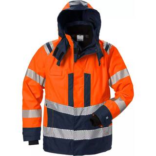 Fristads 127666 Hi Vis Airtech® skal jakke kl.3 4515 / Arbejdsjakke Hi-Vis Orange/Marine 3XL