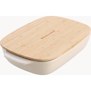 Ovnform med låg 40 x 25 x 8,8 cm, creme
