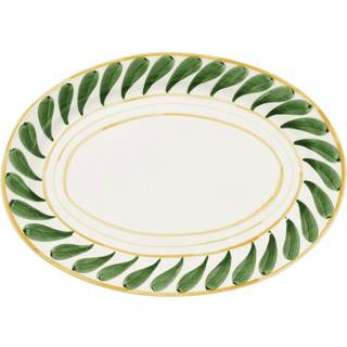 Pick a Poppy Swirl Serveringsfad 32 Cm t - Serveringsfad Lertøj Grøn - C063205AW24-191