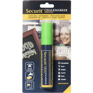 Securit original kridtmarker med 7-15mm blokspids spids grøn
