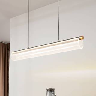 Lucande LED-hængelampe Alania, transparent, metal, 86,5 cm