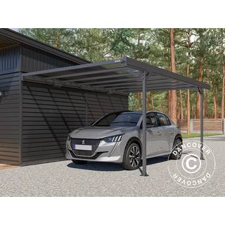 Carport til væg, Mistral Wall, 3,03x5,09x2,27m, Antracit