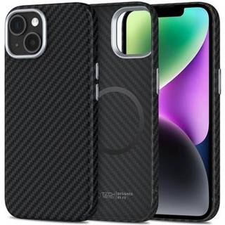 iPhone 14 Tech-Protect Ion Carbon Plast Cover - MagSafe-kompatibel - Sort / sølv