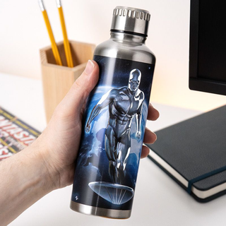 Fantastic Four Metal Water Bottle Silver Surfer