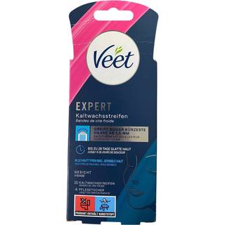 Hårfjerning Veet Expert Cold Wax Strips Face 20 stk.