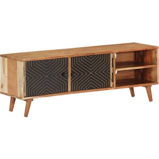 Tv-bord 112x30x40 Cm Massivt Akacietræ