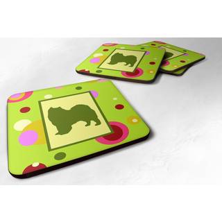"""" Caroline's Treasures CK1093FC Samoyed Foam Coasters (Sæt på 4) 3,5 """" ""H X 3,5"" """" W multicolor """"