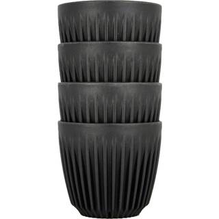 HuskeeCup 4 stk. pakke 6 oz Charcoal