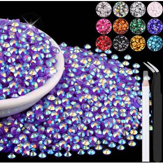 6000pcs 4 mm harpiks gelé rhinestones i bulk (mørk lilla ab) bedazzling fladback krystaller rhinestones til håndværk af DIY negle dekoration perl