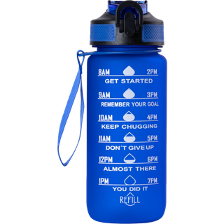 Beauty Rebels Motivational Water Bottle 600 ml Blue