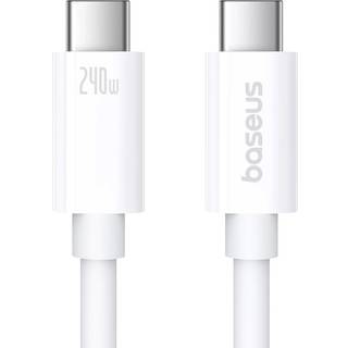 Baseus Superior Series 2 USB-C - USB-C Kabel, USB4, 40Gbps, 240W, 48V/5A, 1,8m - Hvid