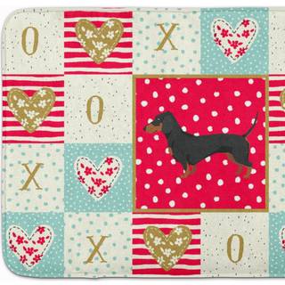 """" Carolines skatte Dachshund Love Machine Washable Memory Foam Mat Doormats Multicolor """"