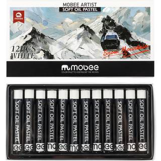 Mobee Hvide Oliepasteller - 12-pak