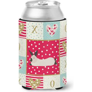 """" Caroline's Treasures CK5394cc California White Rabbit Love Can eller Bottle Hugger Cold-Beverage-Koozies Multicolor """"