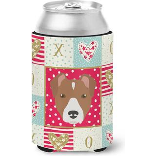 """" Caroline's Treasures CK5232CC Rat Terrier Love Can eller Bottle Hugger Cold-Beverage-Koozies Multicolor """"