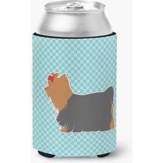 """" Caroline's Treasures Yorkshire Terrier Yorkie Checkerboard Blue Can eller Bottle Hugger BB3734CC kan hugger flerfarvet """"