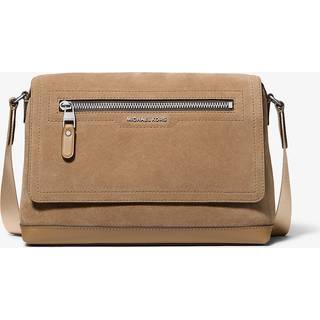 MK Hudson Small Suede Messenger Bag - Natural - Michael Kors - ONE SIZE