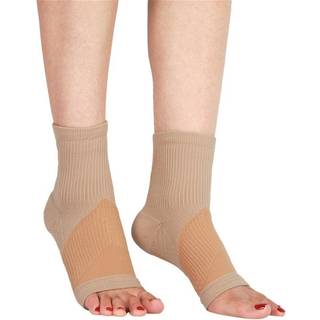 Kompressionsstrømper til hælspore, ankelstøtte i beige