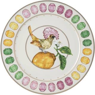 Idyllia Servierteller, Porzellan, Kristallines Printmotiv, Kronenbekarde, Mehrfarbig
