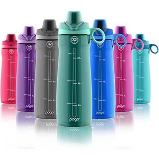 Pogo BPA-fri Tritan plastik vandflaske med Chug l?g 18 Oz bl?gr?n