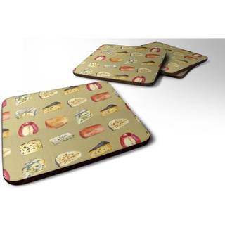 """" Carolines skatte oste skum coaster sæt på 4 3,5 flerfarvet """"