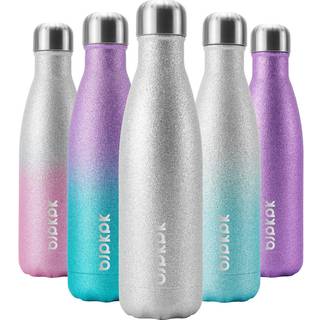 BJPKPK Isolerede vandflasker -17 oz/500 ml -Stureless Steel Water Flotter Sports Vandflasker Hold kold i 24 timer og varmt i 12 timer BPA Gratis
