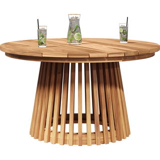 Havekaffebord Ø70x40 cm Massivt teaktræ