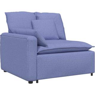 modulsofa med fodskammel og hynder jeansblå