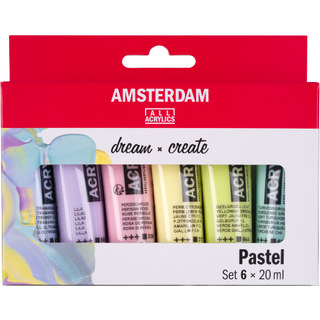 Amsterdam Akrylmaling, Pastel, 6x20 ML.