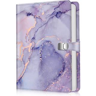 Fintie fotoalbum 4x6 fotos - 112 fotos Premium vegansk læderovertræk med Snap Fastener Portable Wallet Photo Albums Lilac Marble