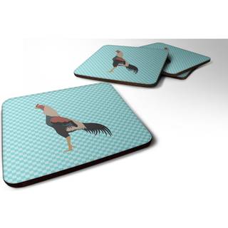 """" Caroline's Treasures Kulang Chicken Blue Check Dekorative Coasters 3.5 Multicolor """"