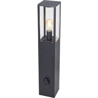 Moderne udendørs gulvlampe sort 80 cm med stik IP44 - Charlois