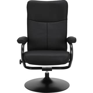 Hvilestol+skammel Sort PU