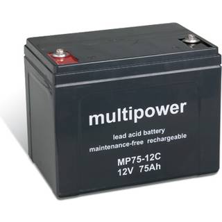 Powery Blybatteri (multipower) MP75-12C deep cycle