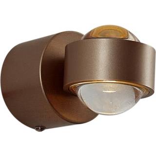 Design væglampe mørk bronze inkl. LED IP44 - Lens