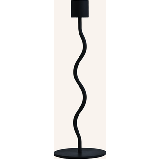 Cooee Design Curved Lysestage 23 Cm - Lysestager Rustfrit Stål Sort - HI-029-07-BK