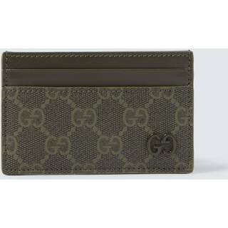 Gucci GG Canvas and leather card holder - green - One Size