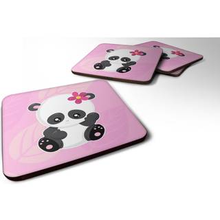 """" Caroline's Treasures Hey Ya'll Panda Foam Coaster Set på 4 3,5 multicolor """"