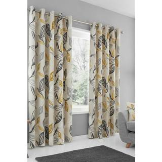 Fusion Fusion Yellow Ensley Eyelet Curtains