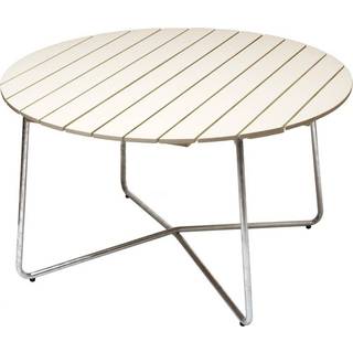 Grythyttan Stålmöbler Bord 9A Hvidlakeret eg/galvaniseret stål 120 cm
