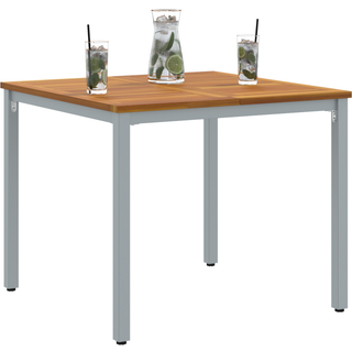 Havebord 90x90x75 cm Solid akacietræ og metal