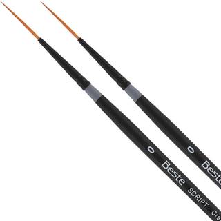 Kreativt Mark Beste Golden Taklon Script Liner #4-3 Pack Artist Brush Professionel akvarelbørster til akrylmaleri Kort håndtag Skarpe kanter Hånd