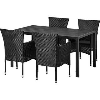 Carlton bord med 4 Fairfield stole - sort (På lager i varehus)