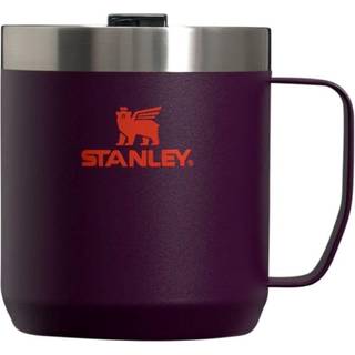 Stanley Stay Hot Camp Mug - Holdbar 18/8 Rustfrit st?l Isoleret krus - Splashfri Tritan Drink -Thru Lid - 12 Oz - Plum