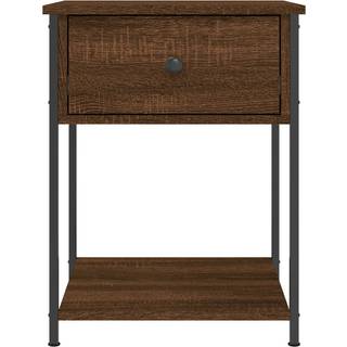 sengebord 44x45x58 cm konstrueret træ brun egetræsfarve