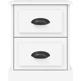 Sengebord 39X39X47,5 Cm Konstrueret Træ - 2 / Hvid