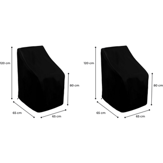 Havestole Overtræk 120x65x80 cm - 2 stk