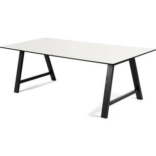 Andersen Furniture T1 spisebord - hvid laminat - sortlakeret eg - 95x220 cm