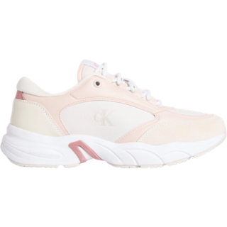 Faux Leather Trainers - Beige - EU 41